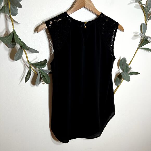 J.Crew Black Lace Shoulder Tank LAST CALL - Picture 6 of 6